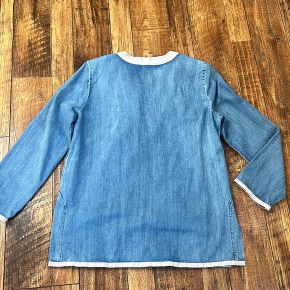 J. Crew denim embellished tunic top 4 - Picture 5 of 8